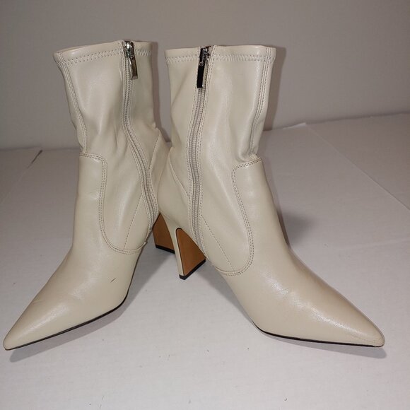 Franco Sarto Avana Mid Calf Boot Size 5.5 Cream - Picture 1 of 11